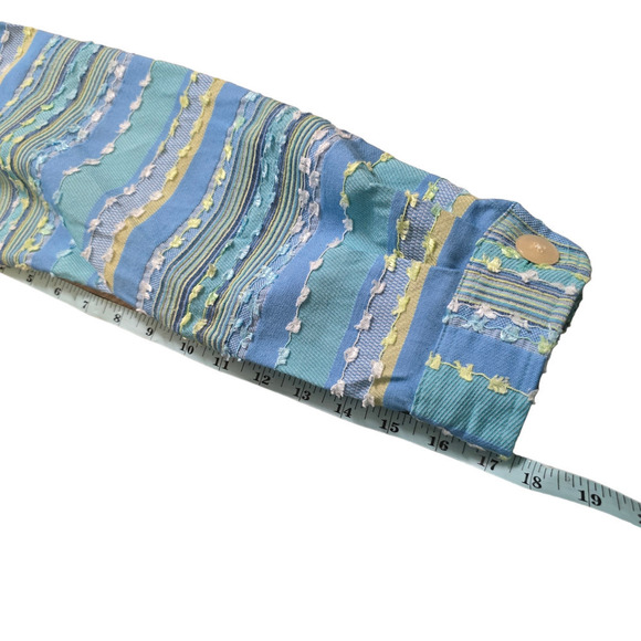 Coldwater Creek blue striped textured blazer size xs - Picture 7 of 7